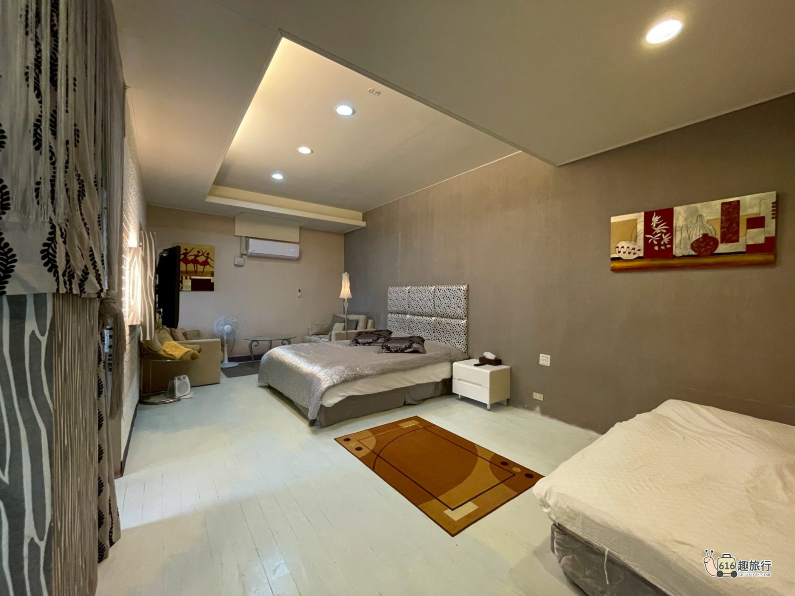 【616趣旅行包B區｜戀戀山水農莊】奢華風四人套房 ×1＋金格風雙人套房 ×1 - 房型照片